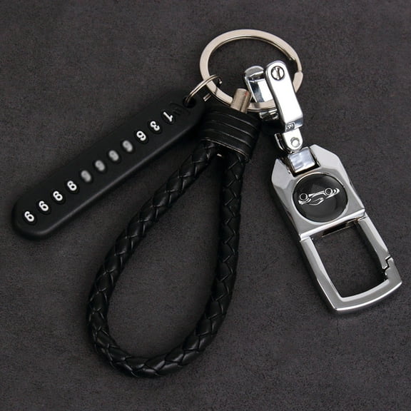 OUNONA  2 Pcs Car Key Ring Zinc Alloy Keychain Logo Present Lovers