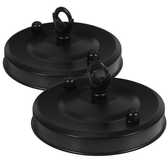 OUNONA 2 Pcs Ceiling Tray Base Lights Living Room Mount Chandelier Black