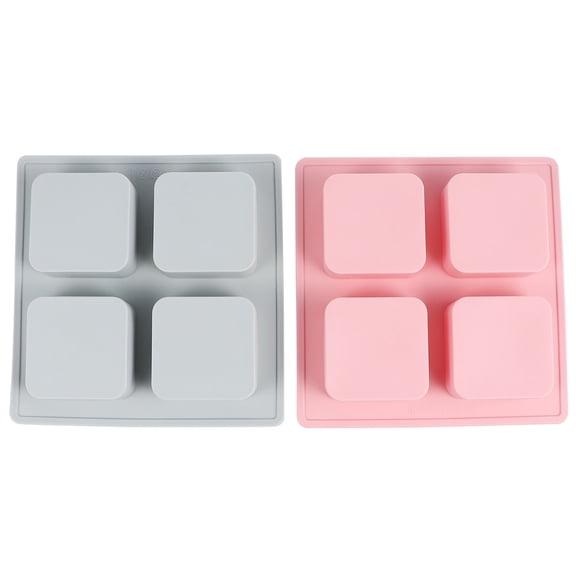 OUNONA 2 Pcs Chocolate Mold Cake Ice Cube Maker Soap Making Kit Tins