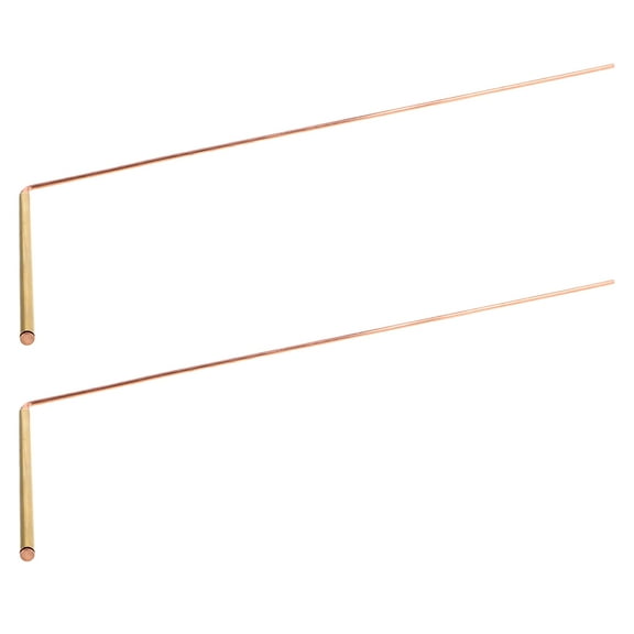OUNONA 2 Pcs Copper Divining Rods Brass Witching Sticks For Buried Items And Spirit Detection Flexible Dowsing Rods Portable Energy Seeking Rods
