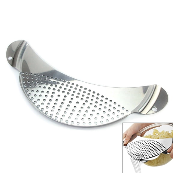 OUNONA 2-Piece Kitchen Deep Fryer Strainer Set with Stainless Steel Oil Skimmer, 33.5 x 9.2 cm, Essential Cooking and Frying Tool