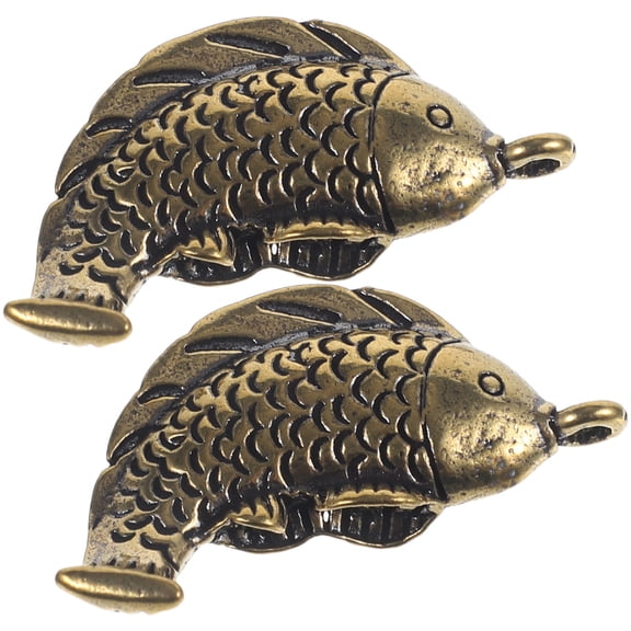 OUNONA 2 Pcs Delicate Design Keychain Accessory Brass Key Chain Pendant for Gift Giving Everyday Use