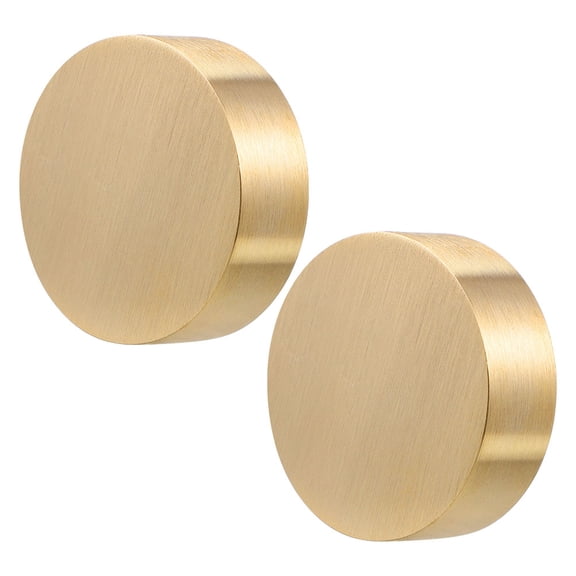 FOLOYORI 2Pcs Brass Desk Paper Weight Round Shape Calligraphy Tool for Office Use