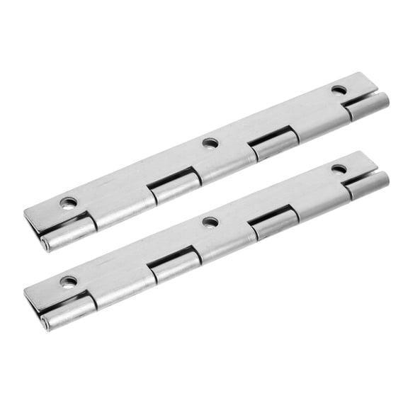 NUOLUX Heavy Duty Stainless Steel Piano Hinge Plated Silver for Cabinet Door Smooth Pivot Movement