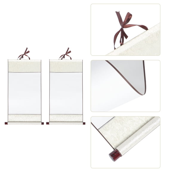 OUNONA 2 Pcs Drawing Paper Blank Scroll Painting Paper Scroll Hanging Scroll 70x30cm