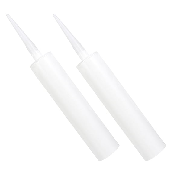 OUNONA 2pcs Empty Plastic Caulk Tubes Fillable Reusable Portable Caulking Tubes for Filling 300ml