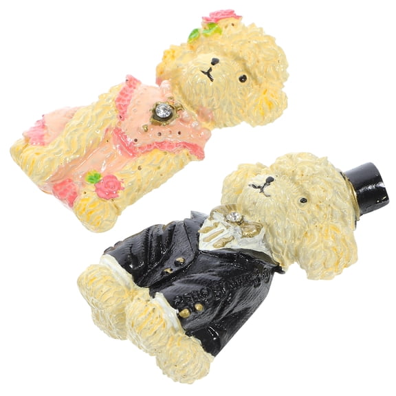 OUNONA  2 Pcs Flirt Pole Dogs Extra Strong Cute Puppy Refrigerator Magnet Office