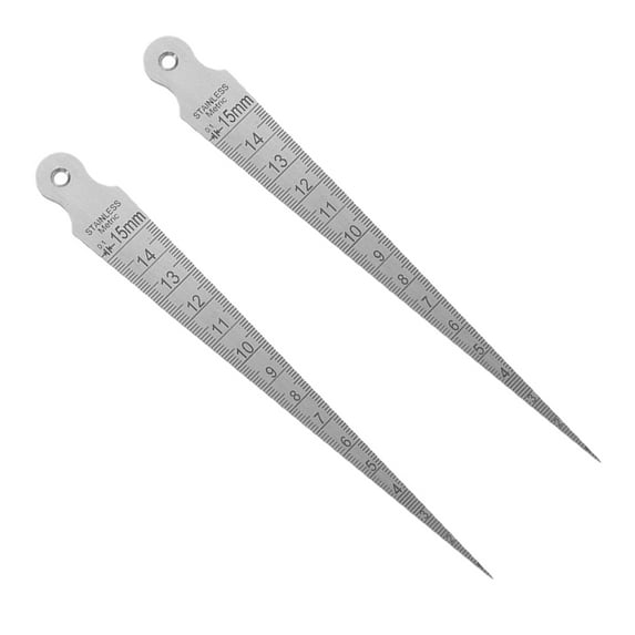 OUNONA Feeler Gauge Thickness Valve Measuring Tool with Steel Ruler for Precision Use 2pcs Silver
