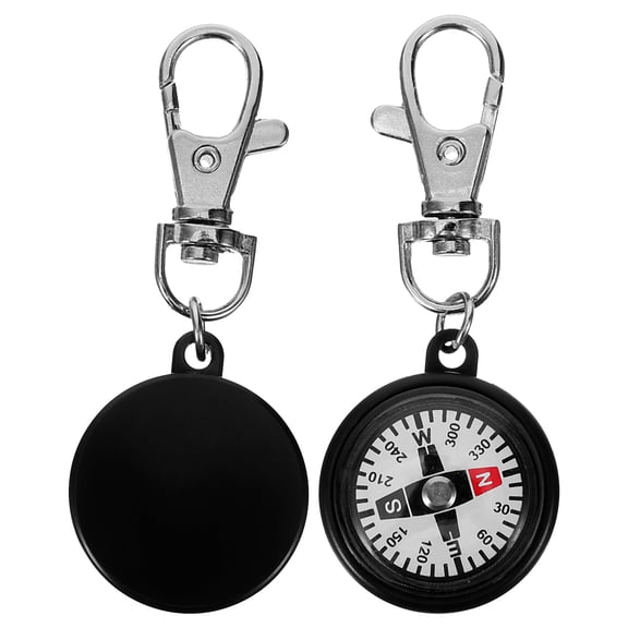 OUNONA 2 Pcs Gazebo Ring Compass Keychain 7.50X3.00X1.00CM