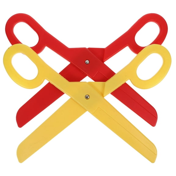 OUNONA 2 Pcs Giant Ribbon Cutting Scissors Clown Props Toddler