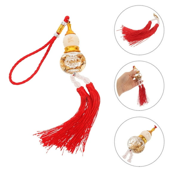 OUNONA 2 Pcs Double Tassel Gourd Car Hanging Ornaments Rearview Mirror Accessories Car Interior Decor Cute Car Hanging Pendant Rearview Mirror Accessories