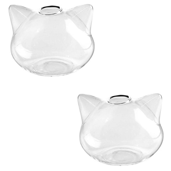 OUNONA 2 Pcs Growing Vases Glass Hydroponic Flower Decor