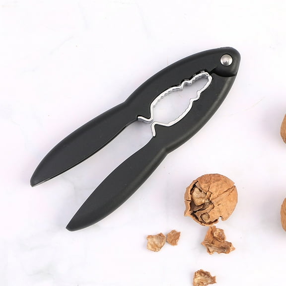 OUNONA 2 Pcs Handheld Walnut Clip Crackers Nutcracker Opener Black