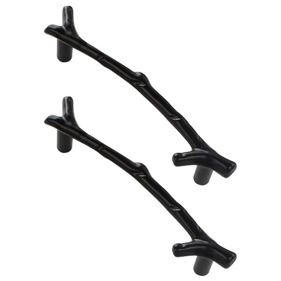 OUNONA 2 Pcs Handle Vintage Door Knobs Decorative Handles Antique Cabinet Black