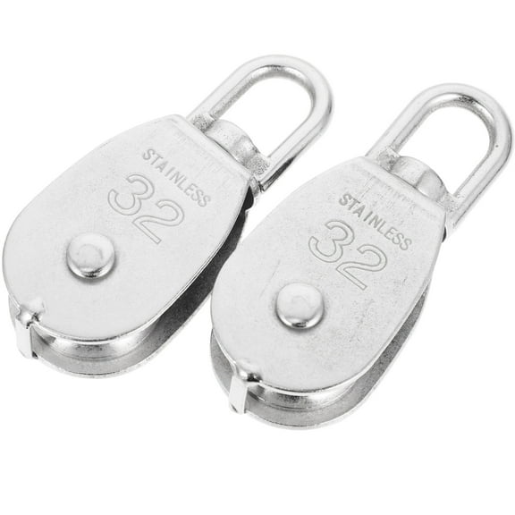 OUNONA  2 Pcs Hanging Wire Pulley Roller Heavy Duty Outdoor