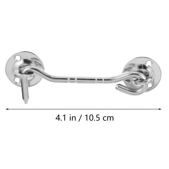 OUNONA 2 Pcs Hook Eye Stainless Window Hook Polished Surface Hook 15X3.4cm Silver