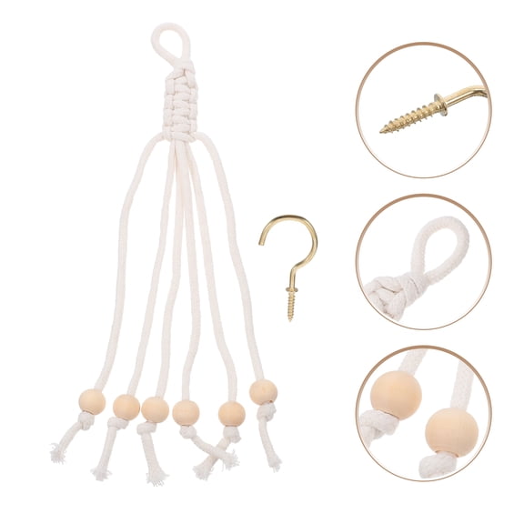 OUNONA 2 Pcs Indoor Kitchen Bananas Storage Hook under Counter Hanger Beige