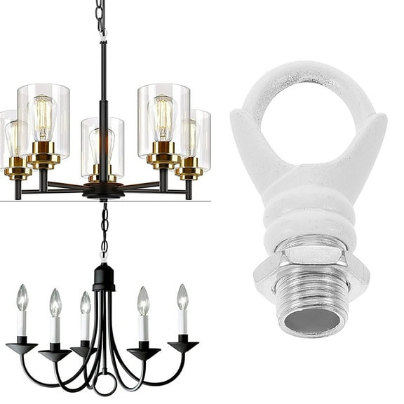 OUNONA 2 Pcs Lamp Hood Hanging Ring 4.00X2.00X1.40CM White