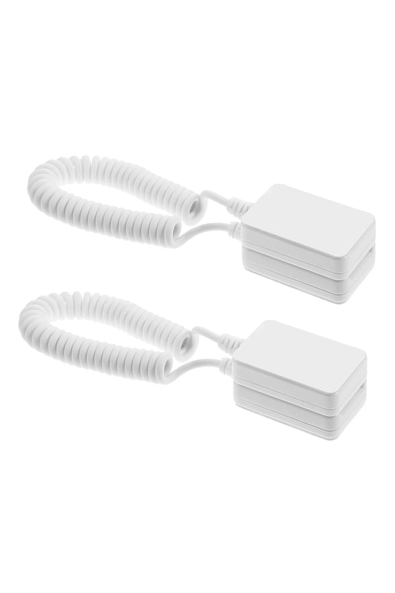 2 Pcs White Lanyard Keychain Remote Leash Tether for Mobile Phone and Keys Accessories