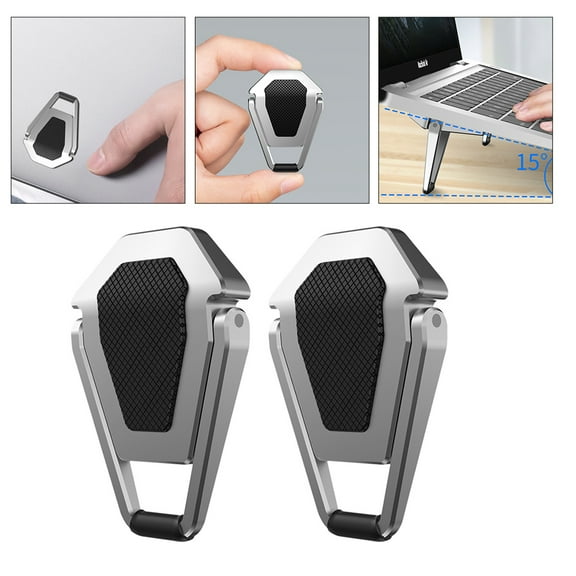 OUNONA 2 Pcs Laptop Cooling Stand with Adjustable Notebook Table Desk for Home Office and Gaming