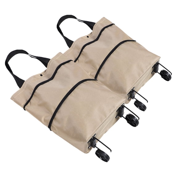OUNONA 2-Pack Foldable Laundry Bags with Wheels, Shopping Grocery Trolleys for Easy Transport and Storage