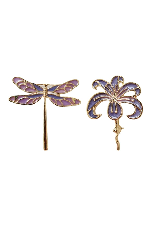 Set of 2 Handmade Floral Brooch Pins, Elegant Alloy Clip Accessories for Womens Fashion, Jackets, , and Bags