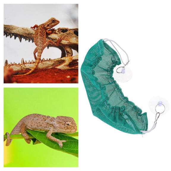 OUNONA 2 Pcs Lizard Lounger Hammock Reptile Hammock Bed With Suction Cups Pet Accessory For Small Reptiles Lizard Swing Toy Reptiles Hanging Bed