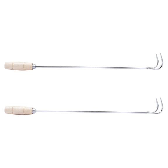 IFANLANDOR BBQ Meat Hooks Long Style 2Pcs 19.7X1.2X1.2In Stainless Steel