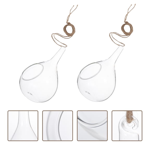 OUNONA  2 Pcs Micro Landscape Ecological Bottle Planter Propagation Jars Succulent Planters Vases Cylinder