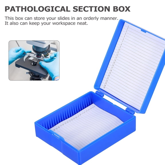 OUNONA 2 Pcs Microscope Slide Holder Storage Container Containers Kids Case Child