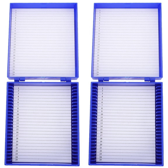 OUNONA 2-Pack Microscope Slides and Cover with Sturdy Storage Box for Organized Lab and Science Use