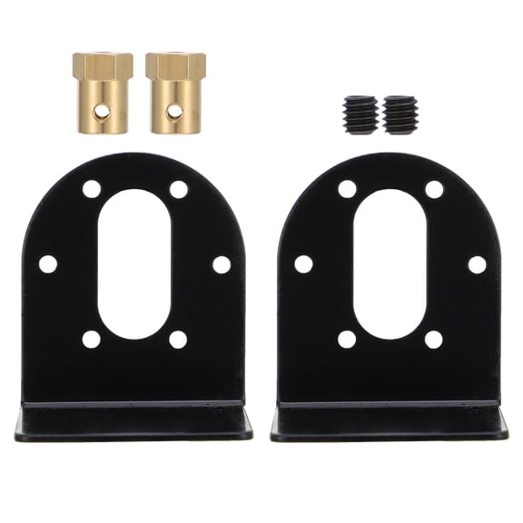 OUNONA 2 Pcs Motor Installing Bracket Motor Mounting Bracket Small Motors 5x4x4cm Black