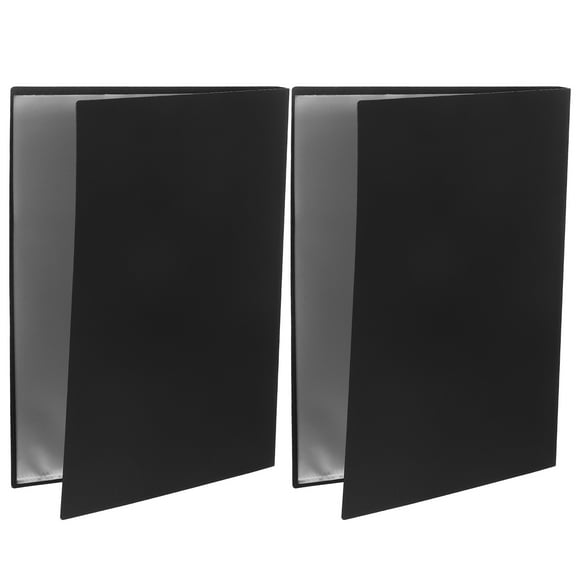 FOLOYORI 2Pcs Black Music Sheet Folder Large Capacity Waterproof A4 Document Organizer