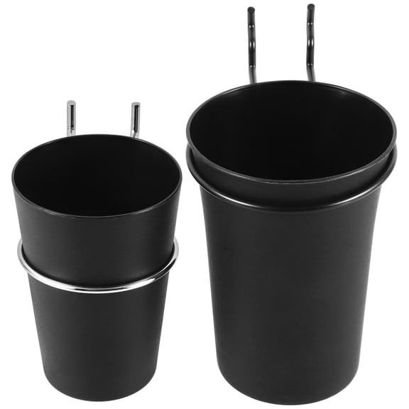 OUNONA 2-Pack Black Perforated Board Accessories Labels with Filling Props for Basket Shopping and Organization