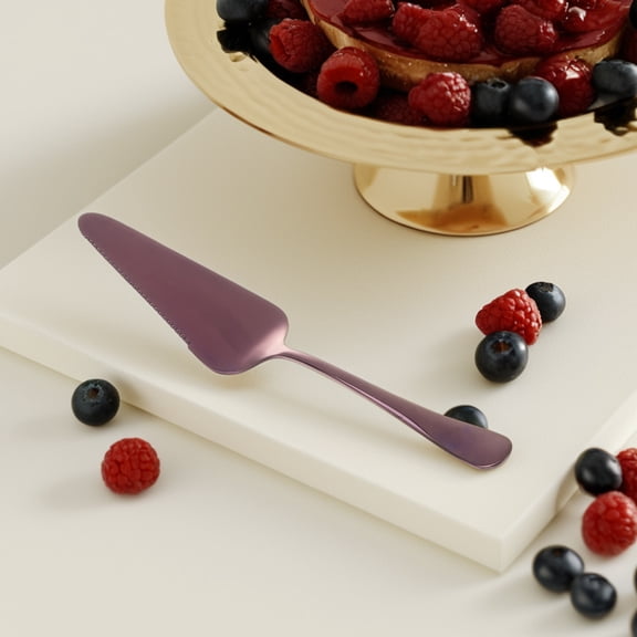 OUNONA 2 Pcs Pie Server Spatula Stainless Steel Cake Server With Serrated Edge Pizza Spatulas Knives Cake Tart Dessert Cutter For Wedding Birthday