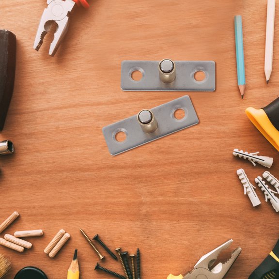 OUNONA 2 Pcs Pocket Door Roller Floor Guides Sliding Barn Door Support Durable Safe Design for Home Use