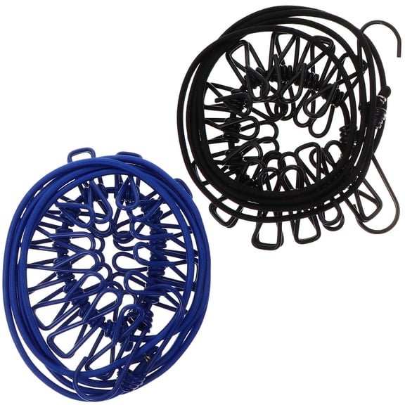 OUNONA 2 Pcs Portable Windproof Non-slip Clothes Drying Socks Rope Travel Baby
