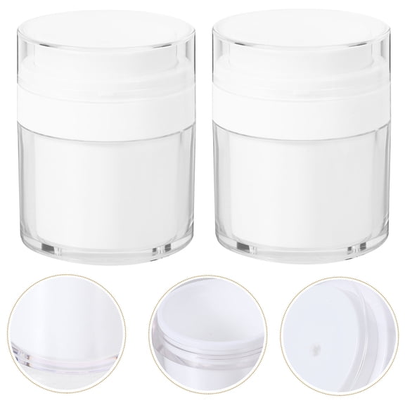 OUNONA 2 Pcs Pumps Vacuum Cream Jar Convenient Jars Lotion Dispenser Bottle