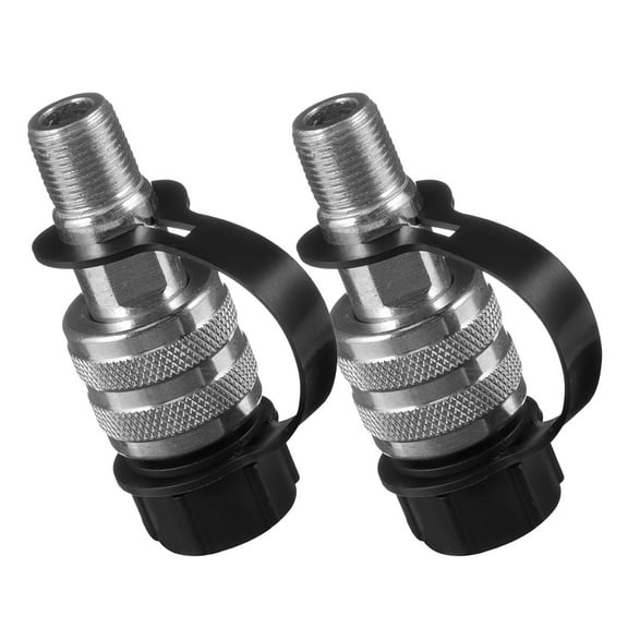 Homoyoyo 2-Pack Heavy Duty Hydraulic Quick Connect Couplers Hose Fittings for Jacks and Hydraulic Equipment