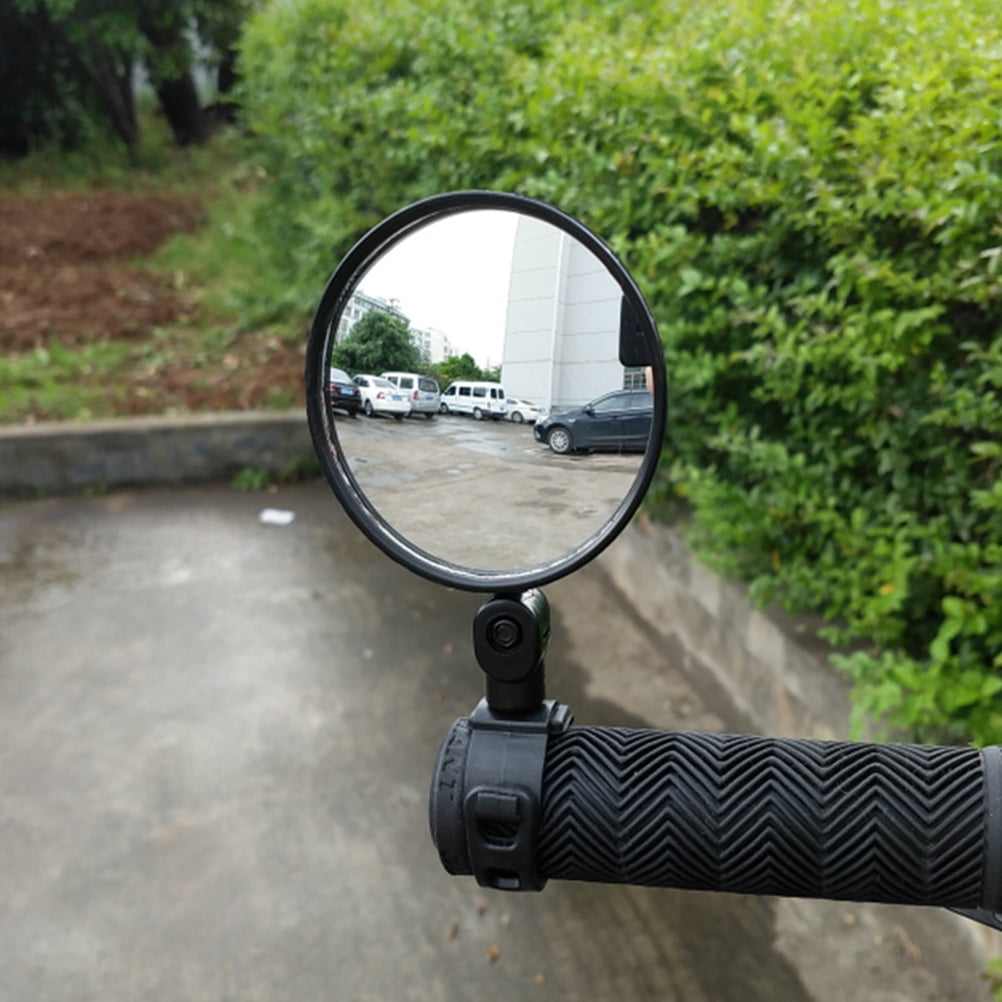 OUNONA 2 Pcs Road Bike Rear Mirror Cycling Adjustable Rearview Mirror 14X8CM Black