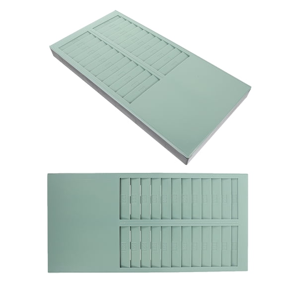 FOLOYORI 2-Pack Plastic Card Holder with 24 Slots for Time Card Storage, Easy Wall Mount, Light Grey Organizer