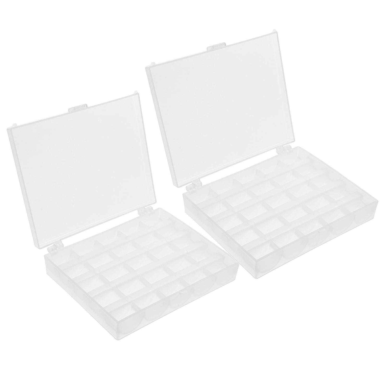 OUNONA 2 Pcs Sartre Accessories Sewing Bobbin Storage Box 12.00X9.50X2.50CM Transparent