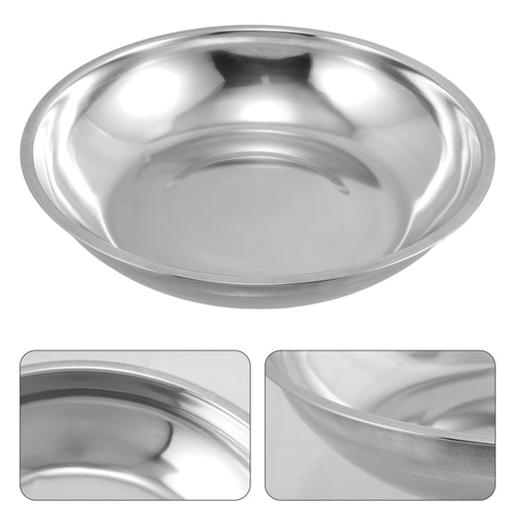 FOLOYORI 2Pcs Heavy Duty Stainless Steel Weighing Pans Precision Mechanical Scale Plates for Kitchen and Industry
