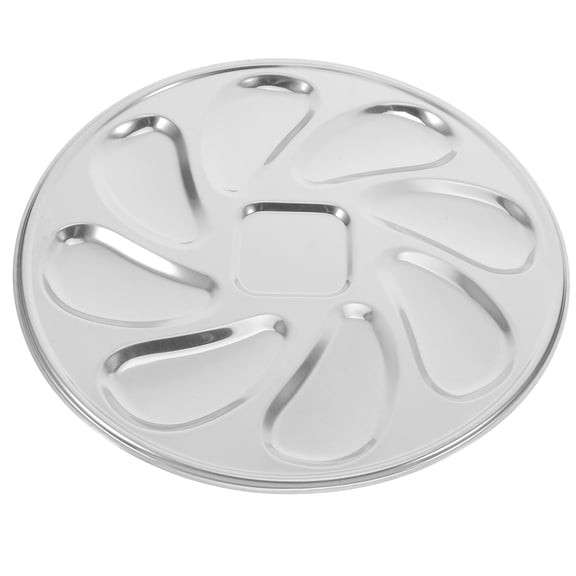 OUNONA 2 Pcs Seafood Platter Oyster Dish Stainless Steel Elegant Design For Dining Table
