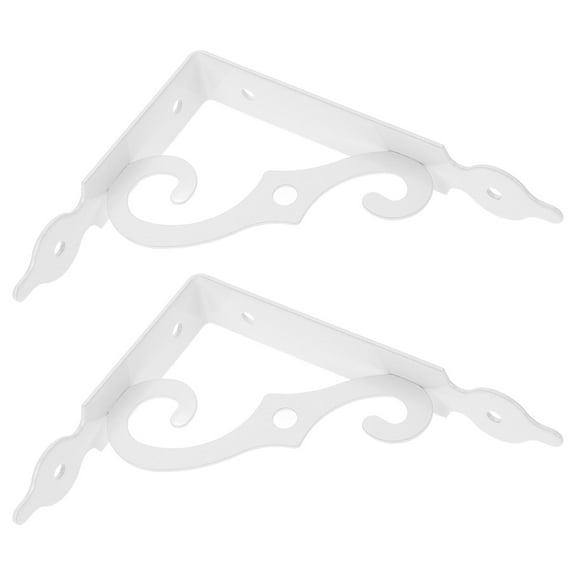 OUNONA  2 Pcs Shelf Bracket Mini Steel Drum Lyre Harp Case Instrument White