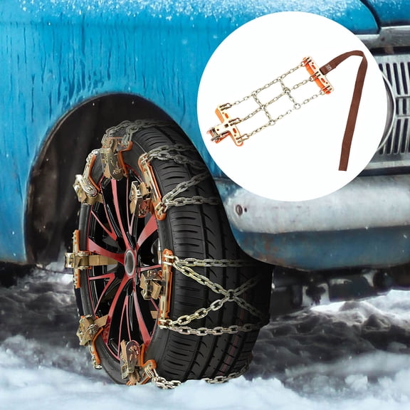 OUNONA 2 Pcs Snow Chains Snow Bands Car Tire Snow Chain Wheel Chain 40.00X15.00X4.00CM