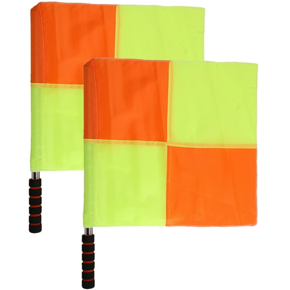 OUNONA 2 Pcs Soccer Referee Flag Small Flags on Sticks Football Hand Sports Game