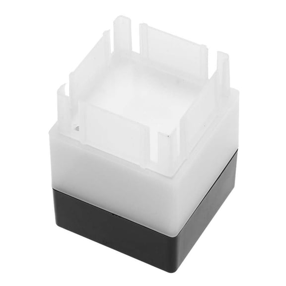 OUNONA 2 Pcs Solar Pillar Cap Lights Flickering Square Pillar Lamps 6.7X5 CM Black