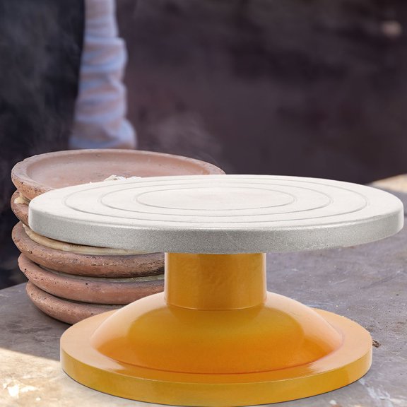 OUNONA 2-Pack Cake Stand Turntable for Decorating and Displaying Cakes and Desserts
