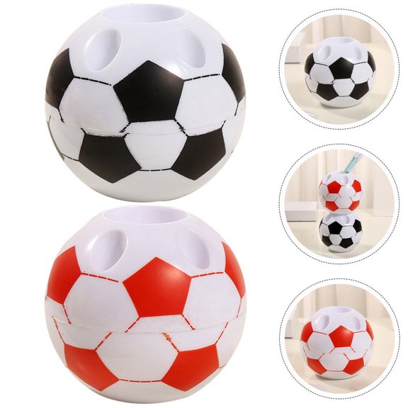 OUNONA 2 Pcs Storage Football Pen Holder Stationery Organizer Student Use